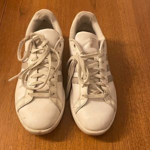 White and Grey Adidas Superstar Sneakers